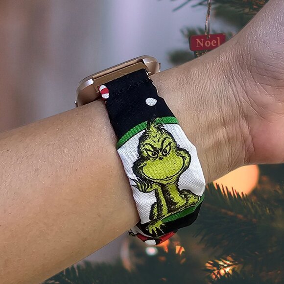 Grinch Christmas Scrunchies Watch Band for Apple Watch - Picture 1 of 4